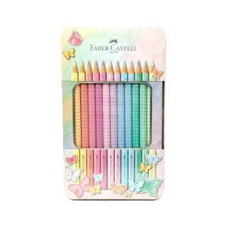 مداد رنگی فابرکاستل اسپارکل 12 رنگ سری Pastel