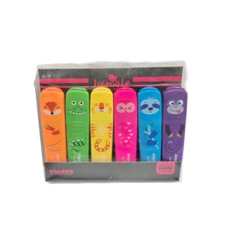 ماژیک هایلایتر اسکول فنز طرح جنگل ست 6 عددی