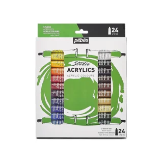 رنگ اکریلیک پ ب او 24 رنگ