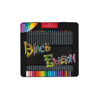 مدادرنگی فابر کاستل 24 رنگ فلزی مدل Black Edition