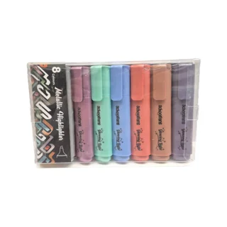 ماژیک هایلایتر متالیک اسکول فنز ست 8 عددی