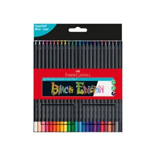 مدادرنگی فابر کاستل 24 رنگ مقوایی مدل Black Edition