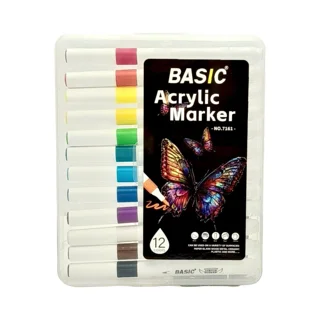 ماژیک اکریلیک بیسیک 12 رنگ