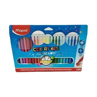 ماژیک نقاشی 24 رنگ مپد مدل LongLife